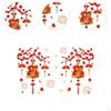 Window Cling for Glass Plum Blossom Branch Convenient, Chinese Year Decor, Party