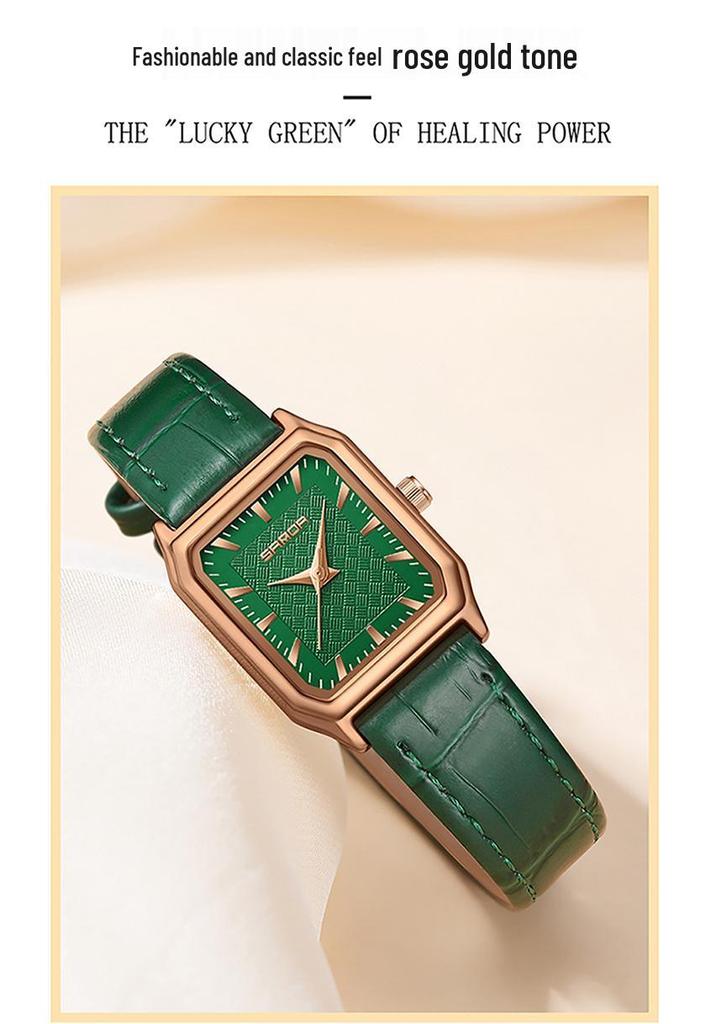 Orologio da Commute Quadrato al Quarzo Moda Retro Coreana da Donna Sanda