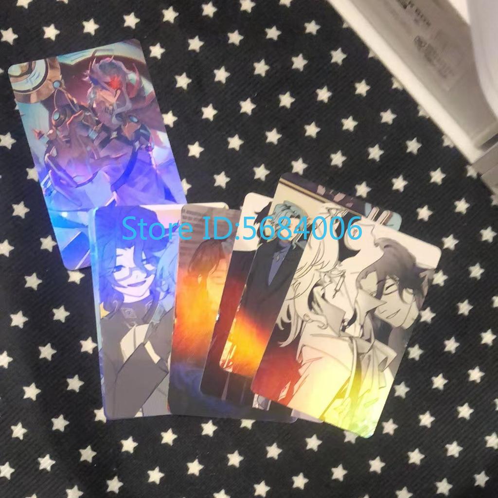 96Pcs Pantalone Il Dottore Laser Card Lomo Postcard Toy Set Genshin Impact Fatui Harbingers Collection Cards Cosplay