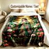 Virgin Mary Theme Custom Blanket Personalized Name & Text Customized Soft Warm Throw Blanket Home Decor