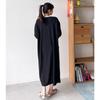 Shop   Women Round Drop Shoulder Loose Fit Color Block Long Dress Ara Wdr 3030  