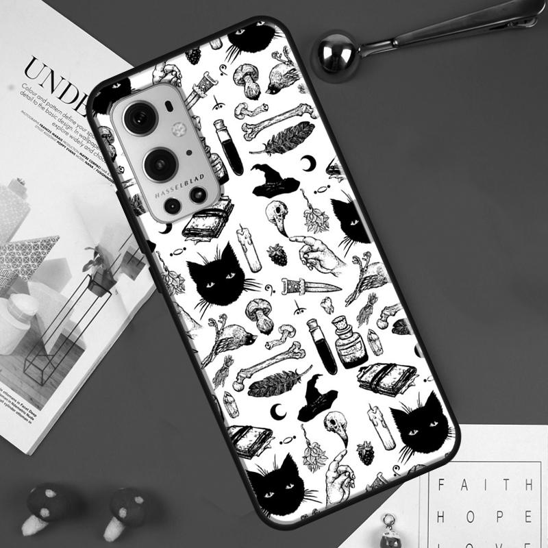Witchcraft Witch Cat Case For OnePlus Nord 2 CE N10 N100 N20 N200 N300 Ace 8T 9R 9RT 10T 8 9 Pro 10 Pro Cover