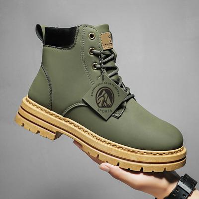 Cross-border Martin Boots Men's Extra Large Size 48 Men's Boots Retro British Style High-top Tooling Boots Leather Boots