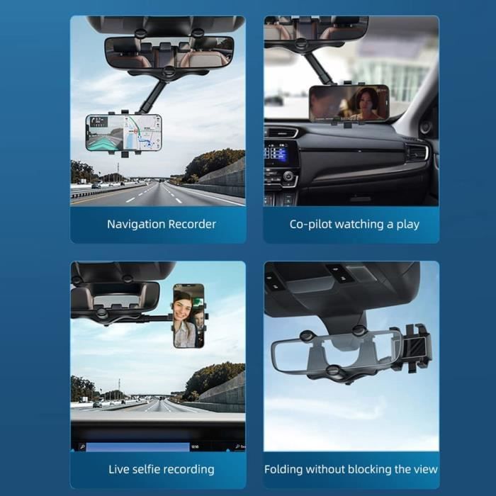 Handyhalterung für Auto,Handyhalterung Rückspiegel Auto Montage, Handyhalterung Auto,360 Drehbar und R[1447]
