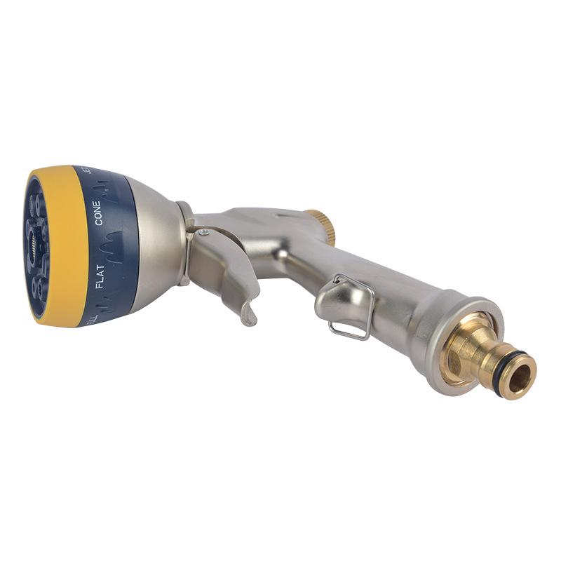 Multi-Purpose High-Pressure Water Gun: 8-Function Pure Copper Nozzle for Car Wash & Garden Watering.