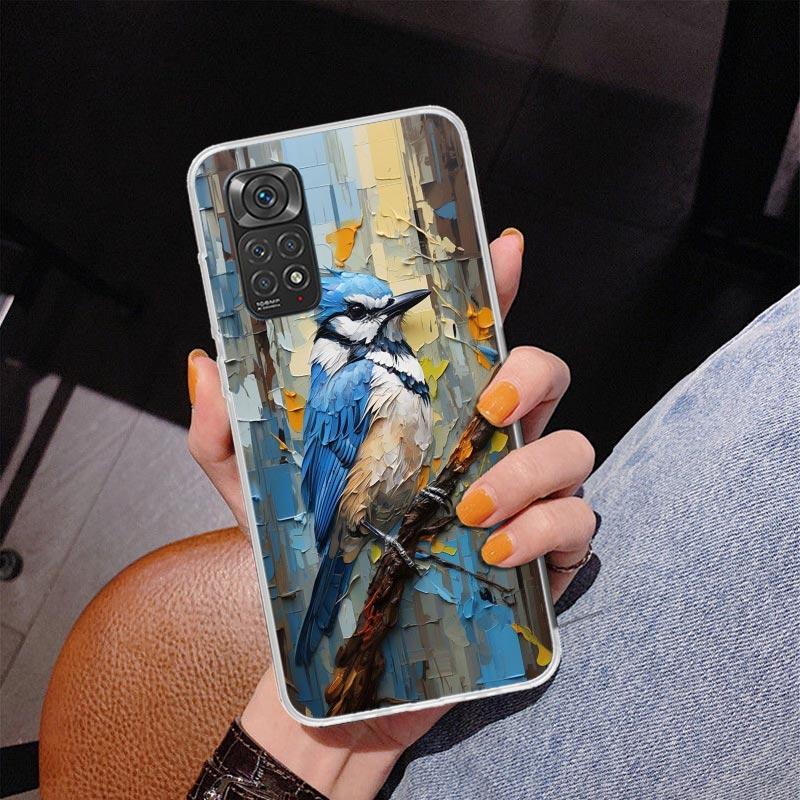 Animal Oil Painting Bird Phnoe Case for Phnoe Case for Xiaomi Redmi Note 15 14 14S 13 Pro Plus 12 12S 11S 11E 10S 10 11T 5G Uniq