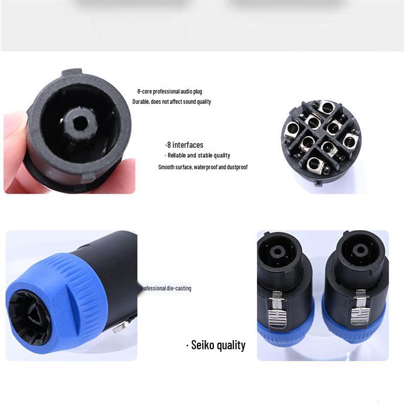 Eight-Core NL8FC Speaker Cable Connector Plug for Professional Audio