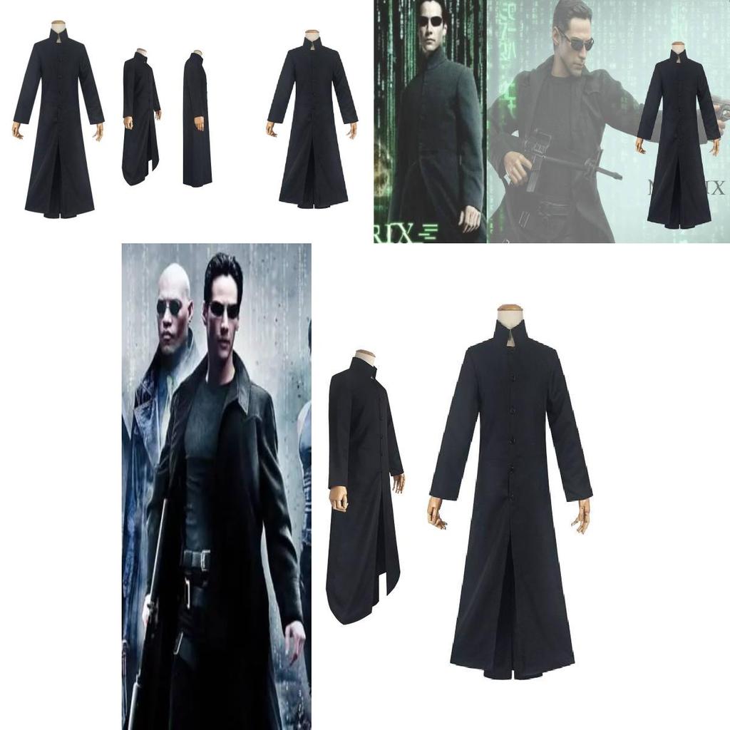 Film Matrix Kostium Cosplay Neo Kurtka Wiatrówka Kostium na Halloween