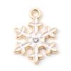 10 PCs Cartoon Christmas Charms Enamel Snowman Santa Claus Gold Color Metal Pendants For DIY Making Necklace Jewelry Findings