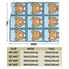 Cute Bear Rilakkumas Flannel Blanket Winter  Warm Throw Blanket for Kids Adult Bedroom Funny Bedspread Sofa Bed Cover