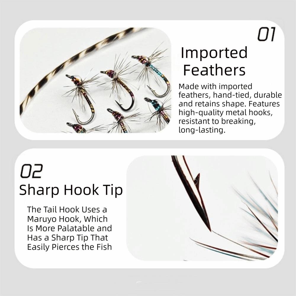 5/10 Stück 18# 16# 14# 12# Fliegenfischhaken Hochkohlenstoff Fliegen Insekten Köder Angelzubehör