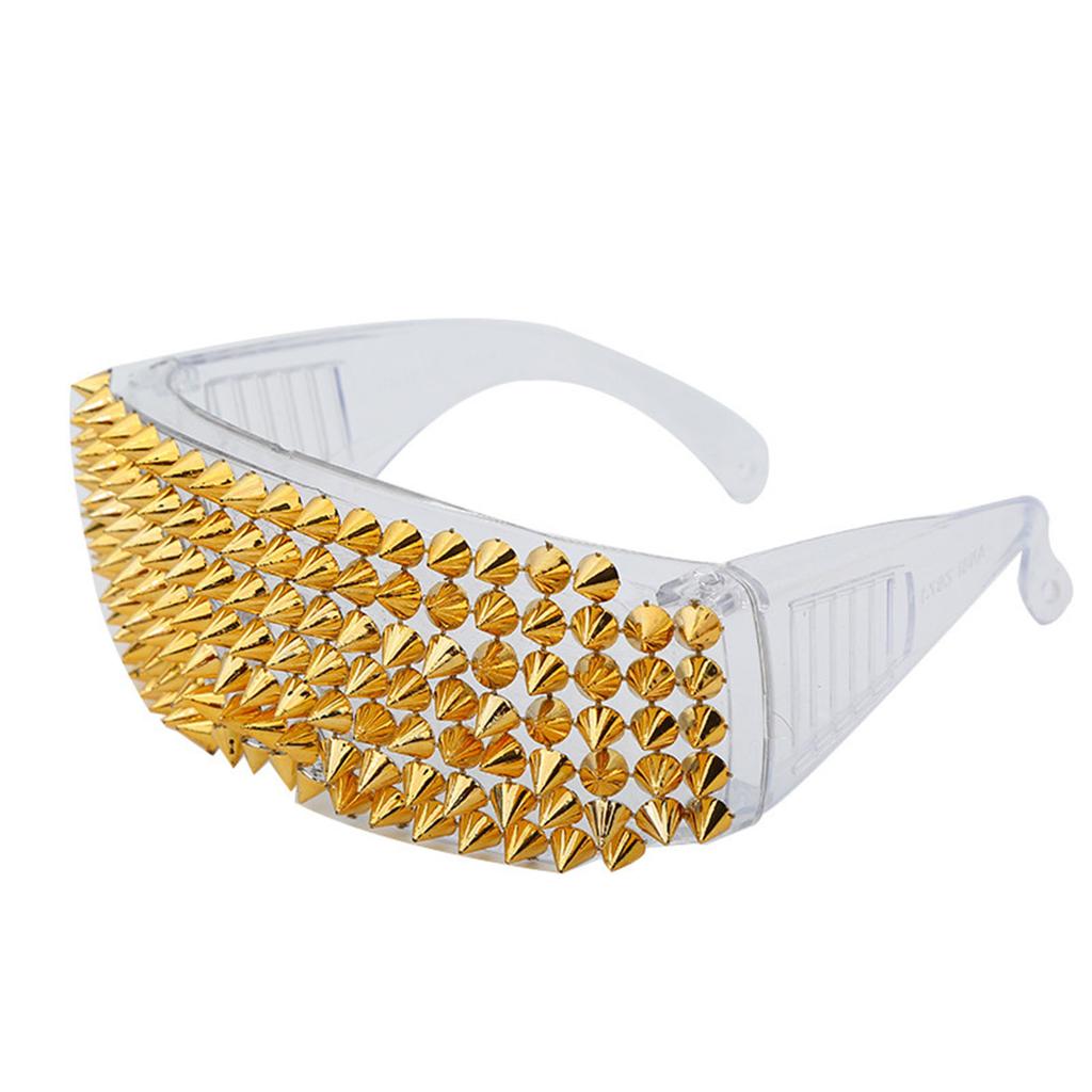 Hiphopové taneční sluneční brýle s plnými hroty, módní novinka s nýty, punkové styly, brýle pro párty