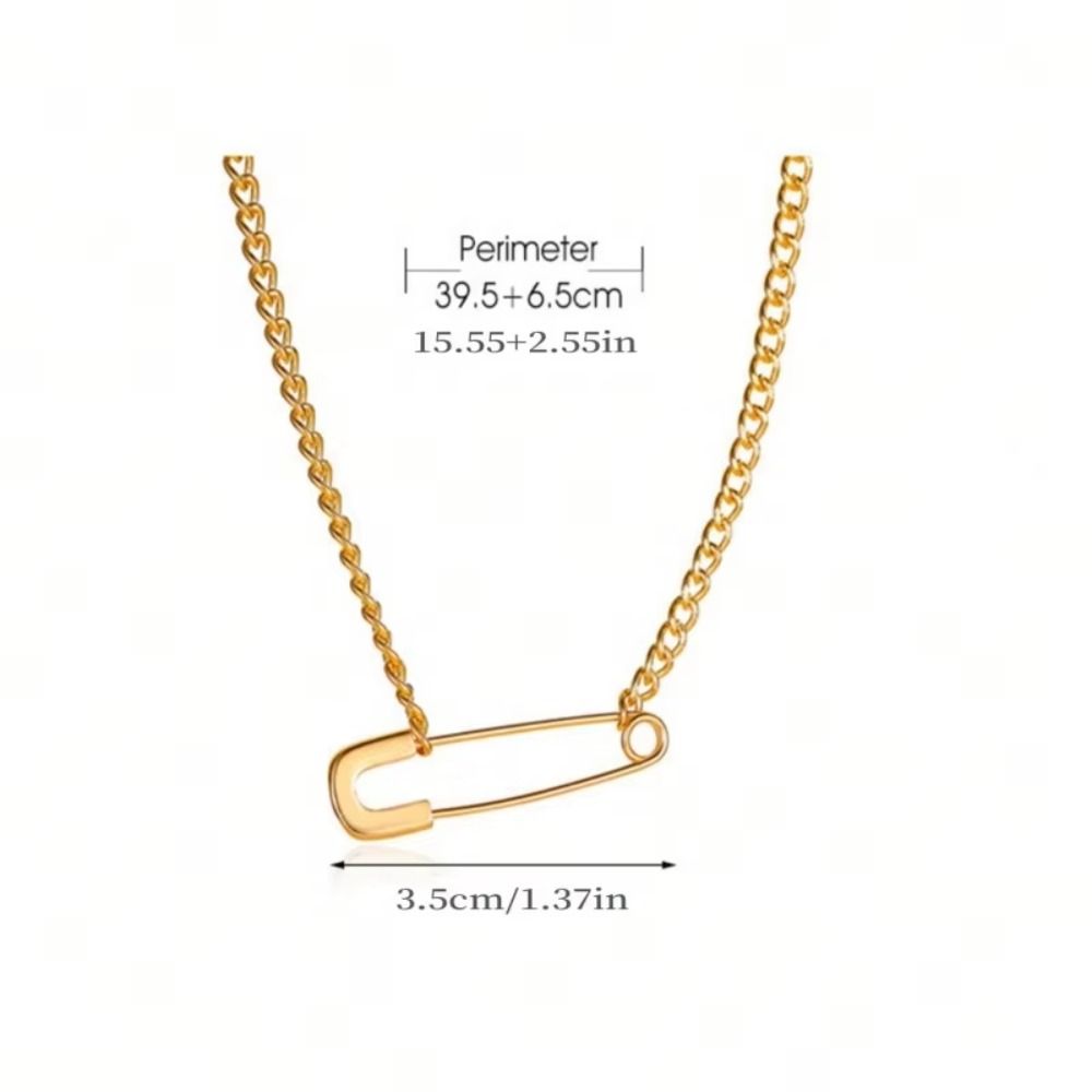 High-end Design Safety Pin Necklace Simple Chain Necklace New Pendent Necklace  Female