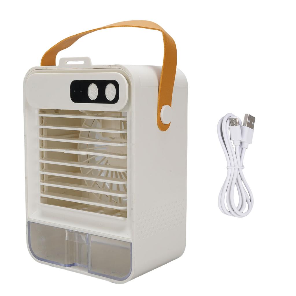 Portable Air Conditioner 3 Speeds 100ml Quiet Small Air Cooler Desk Fan with Makeup Mirror for Office Bedroom