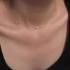 Collana a Nappa Triplo Diamante Lacrime di Stella Zircone Super Scintillante - Bracciale Choker Semplice da Fiaba - Collana a Girocollo