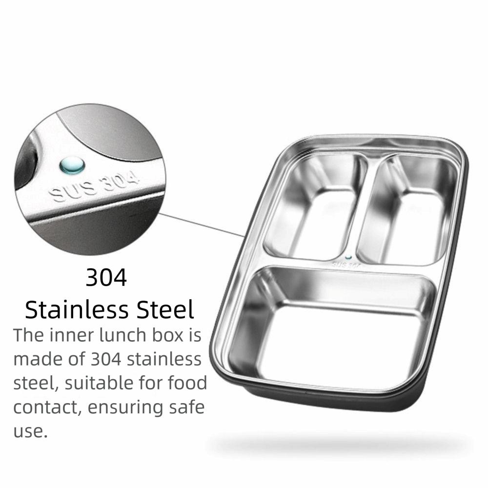Stainless Steel Divides Food Container Sealed Lunch Container Food Storage Crisper  Travel