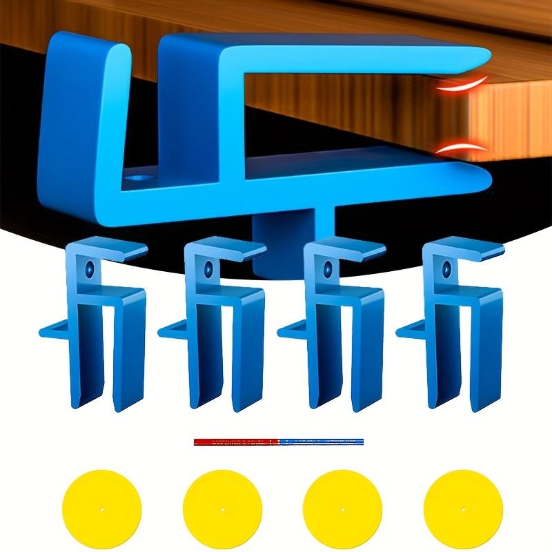 9pcs Blue Plastic Woodworking Jig Set - Versatile Marking Tools for Cabinets, Sills & Joinery, Includes 1 Pencil & 4 Round Markers,Ideal for Carpentry