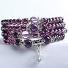 6mm Kristallstein buddhistischer Amethyst 108 Gebetsperlen Mala Armband Halskette