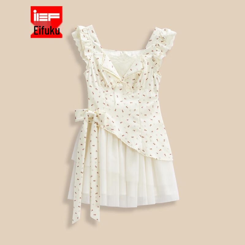 IEF French Floral Slimming A-Line Dress L