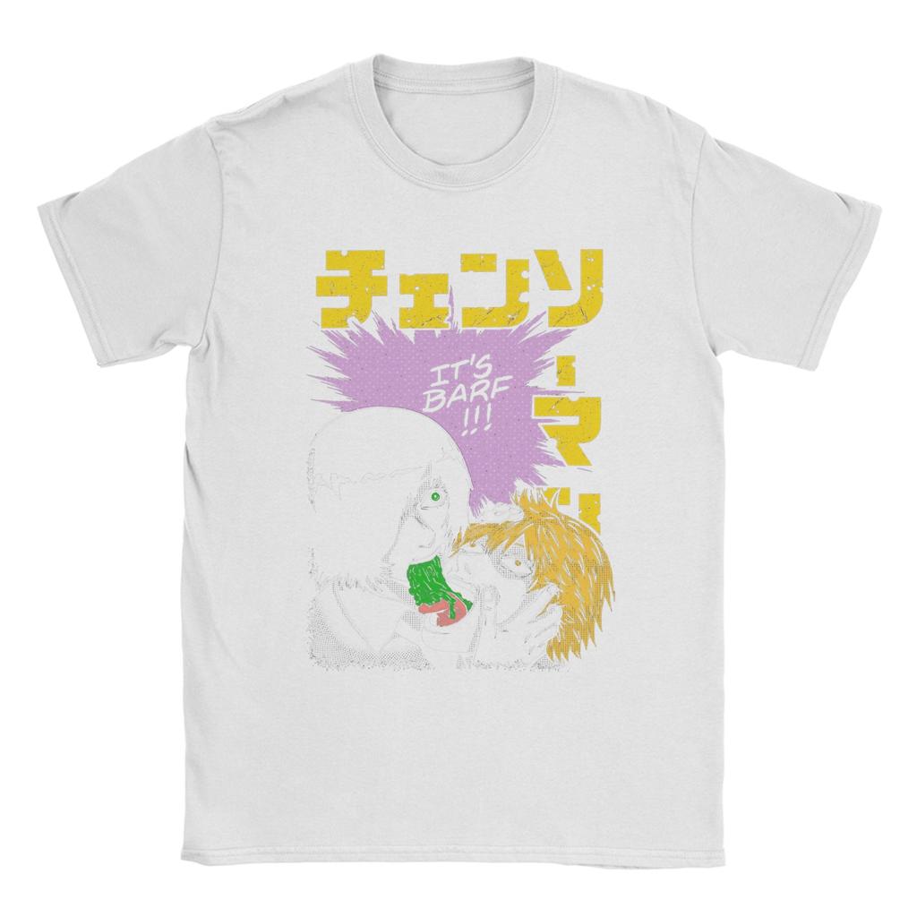 Herren Chainsaw Man Japanischer Manga T-Shirts 100% Baumwolle Kleidung Lustige Kurzarm Rundhals T-Shirts 6XL T-Shirt