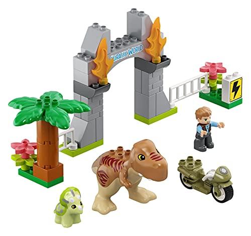 LEGO Duplo T-Rex and Triceratops 10939 Toy Blocks, Gift for Toddlers and Babies, Dinosaurs, Boys and Girls, Ages 2 and Up