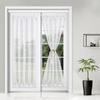 1 Piece Semi Blackout French Door Curtain for Front Door Window Treatment for Living Room Rod Pockets Semi-sheer Bedroom Drapes