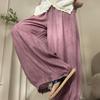 Cotton and silk pajama pants women's summer thin high-waisted trousers drape loose home pants sweet wind summer vacation bud pants