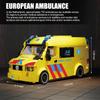 Non-Toxic 648Pcs European Style Ambulance Building Blocks City Rescue Vehicle Model Bricks Desktop Ornament Kids Diy Toys Holiday Gifts