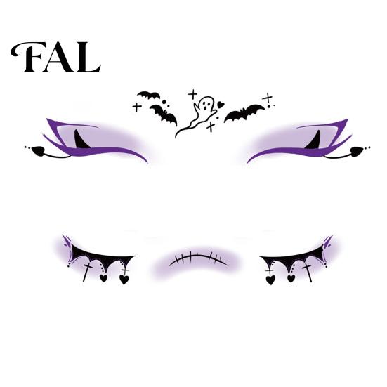 Funny Face Tattoos Halloween Tattoo Stickers, Waterproof Scary Makeup Decals for Party, Easy Apply Patch Temporary Wound Scar Body Art Kids