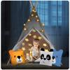 Nukido Children's Teepee Tent With Lights - Gray