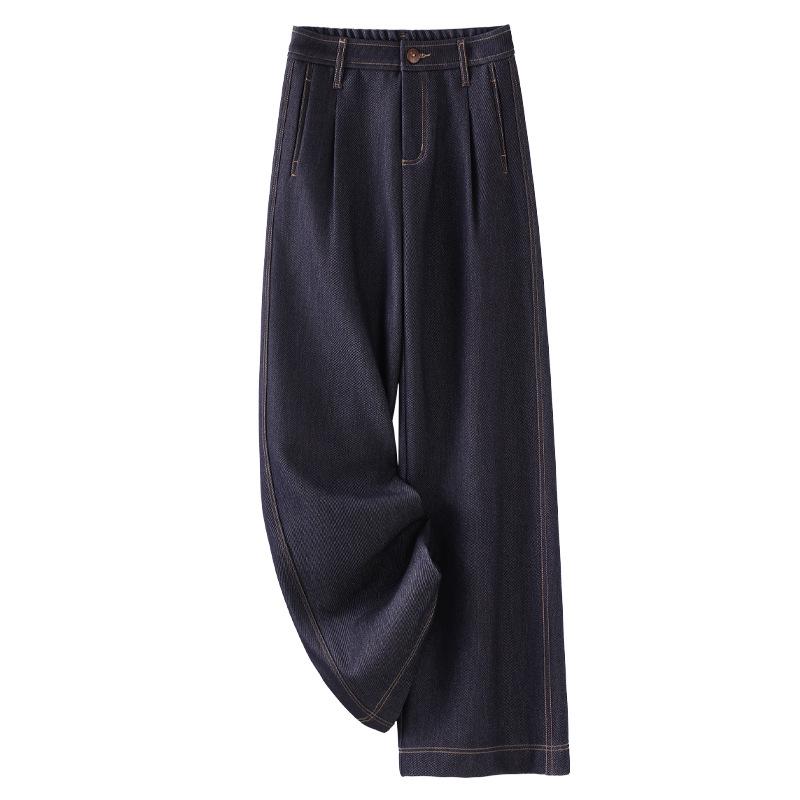 

Women s 2024 Autumn/Winter Slim Fit Wide Leg Denim Jeans for Pear-Shaped Body XL