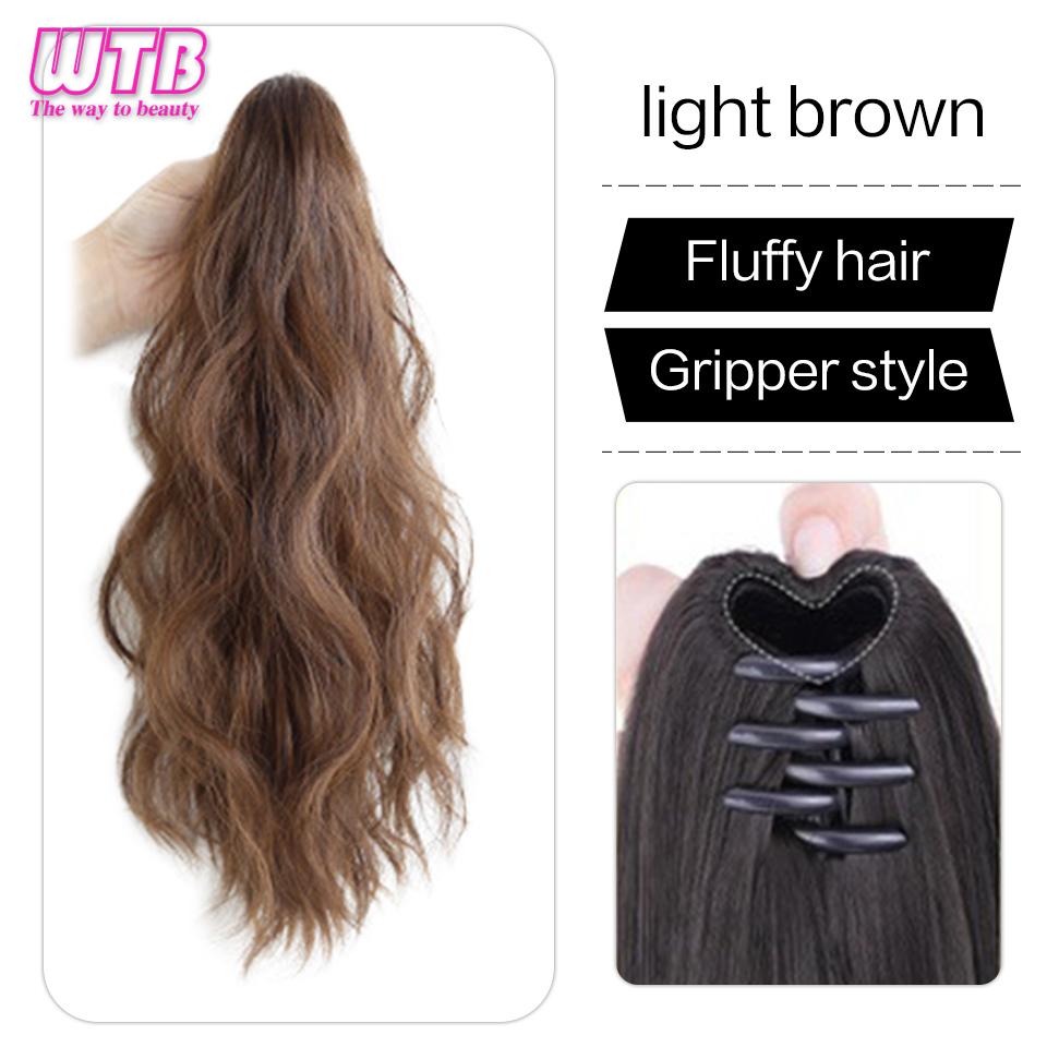 WYB syntetisk hestehaleparykk Høy hestehale for kvinner Liten fangende klips Kort krøllete syntetisk hår Lunt naturlig falskt hår