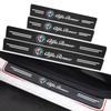 IZGZ4 Car Carbon fiber Door Sill Welcome Pedal Stickers For Alfa Romeo STELVIO Giulia 159 Giulietta 147 Mito 156 MTO Car Accessories