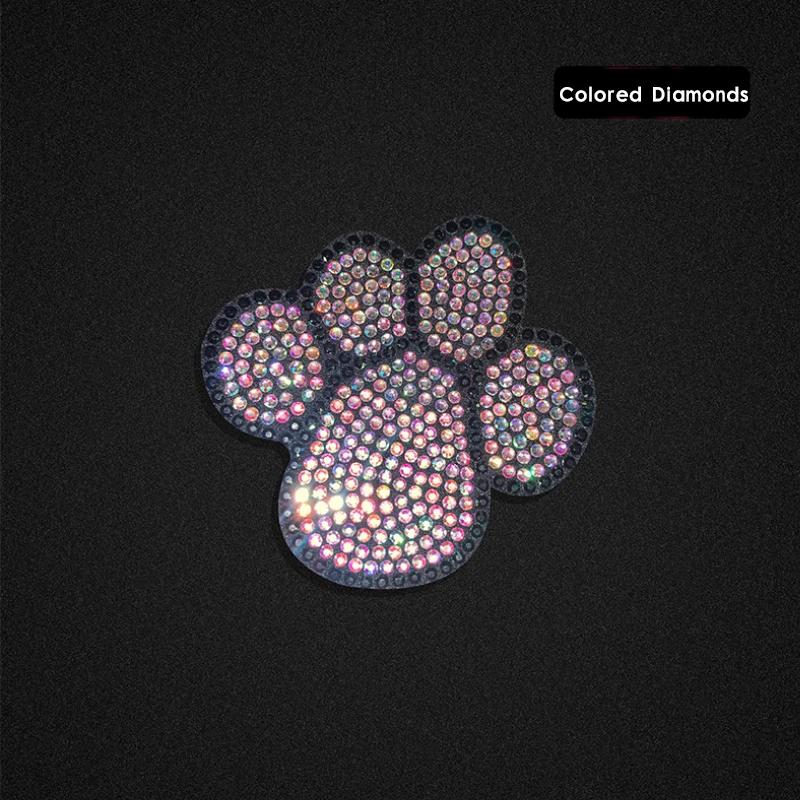 

Наклейки на автомобиль с бриллиантами и кристаллами, наклейки с собачьими лапками, симпатичные наклейки с отпечатками ладоней, наклейки с защитой от царапин на теле и хвосте, наружное украшение, автомобильные аксессуары