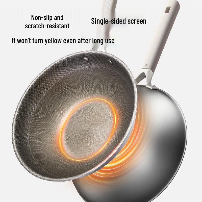 WuTuo Non-stick Flat Bottom Wok Set