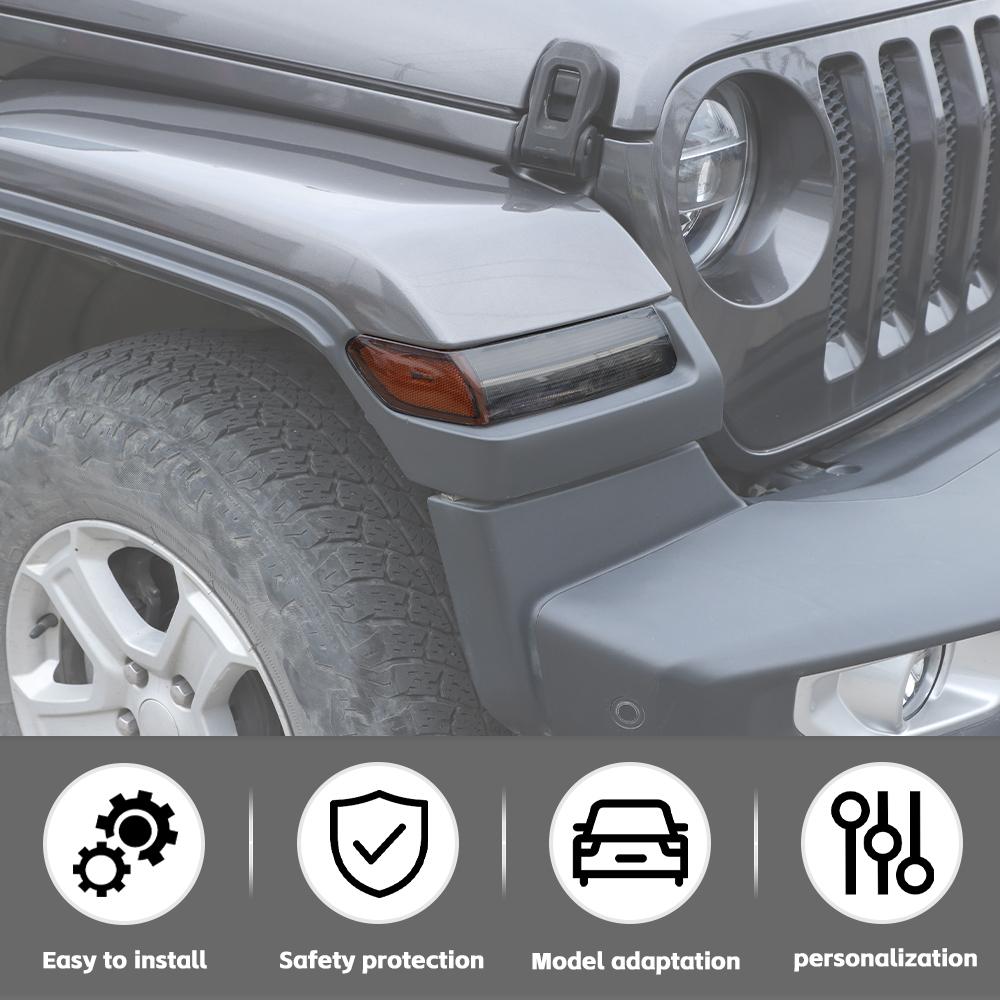 Decorare lămpi pentru sprâncene pentru roată Autocolant pentru capacul luminii ABS pentru Jeep Wrangler JL pentru JT Gladiator 2018 în sus Accesorii exterioare
