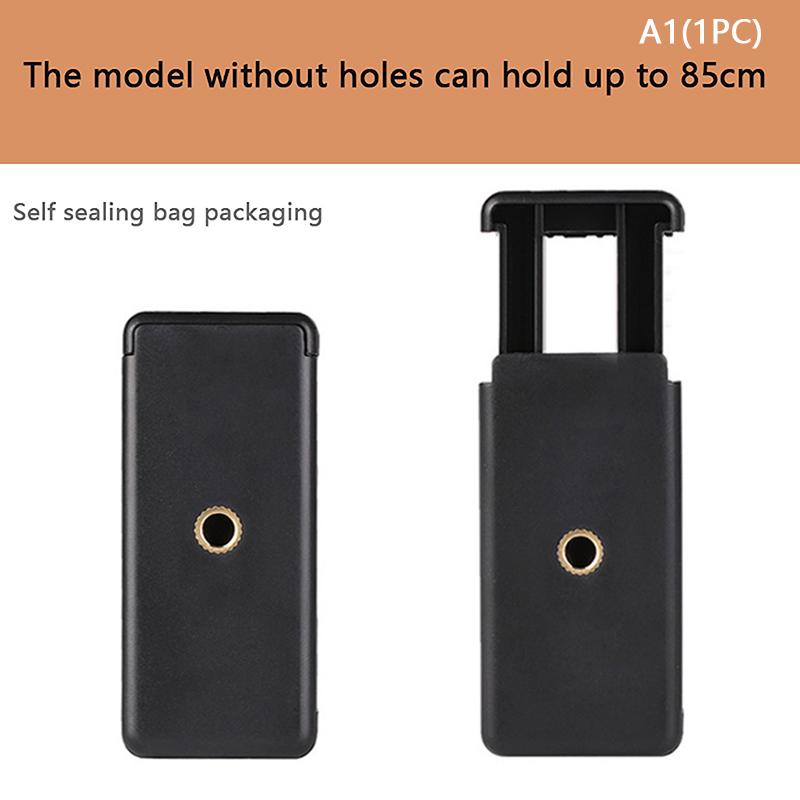 Universal Live Streaming Bracket One Shaped Holder Mount Black Tripod Monopod Holder Clamp Two-Hole Mobile Phone Clip Adapter