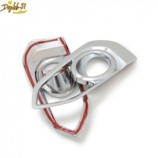 Fits For Honda Fit Jazz 2018  Chrome Front Fog Lamp Light Cover Trim Bezel