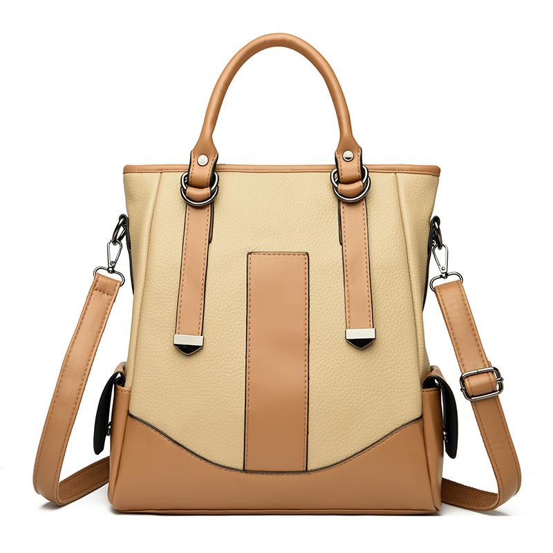 Fashion Women's Bag Color Matching Shoulder Messenger Bag Tote Bag