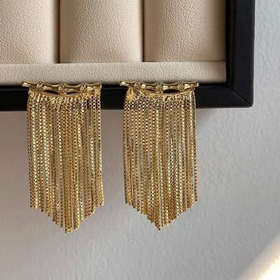 Vergoldete Zirkonia Quasten Ohrstecker - Französischer Hofstil, Luxuriöses Design für Damen