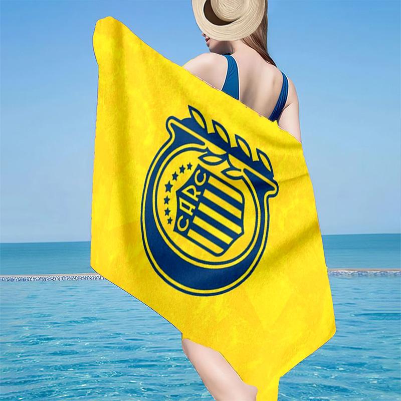 Rosario Central Crest Microfiber Beach Towel, Lightweight And Quick-Dry, for Summer Travel, Beach Essential, Swimming Pool