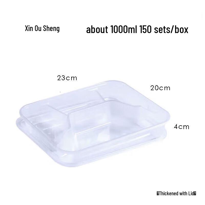 Xin Ou Sheng Disposable 4-Compartment Meal Prep Containers