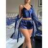 New Sexy Mesh Nightgown Lace Sexy Perspective Women's Outer Loungewear