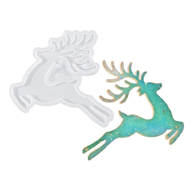 Animal Pendant Hanging Molds Keychain Desktop Ornament Molds Jumping Deer Sheep Bear Silicone Mould Craft Supplies