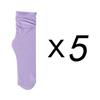 1/5 Pairs Ladies Ice Silk Socks Summer Ultra Thin Cool Socks Candy Sweet Breathable Socks Women's Socks