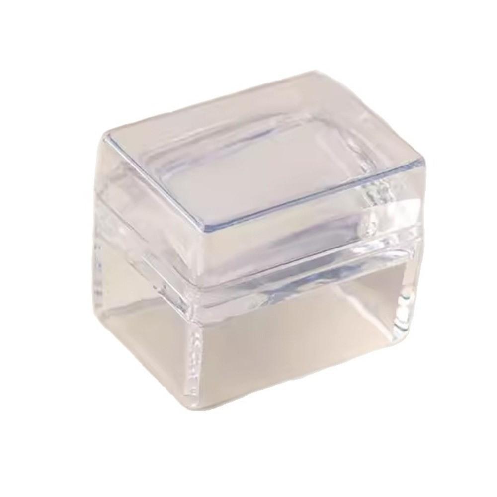 Transparent Nail Art Stamping Plates Square Reusable Manicure Stamping Plates DIY French Silicone Nail Stamper Manicure Tools