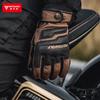 Motorcycle Riding Gloves Full Grain Leather Protective Gear Men Women Spring Summer Autumn Winter Touchscreen Compatible