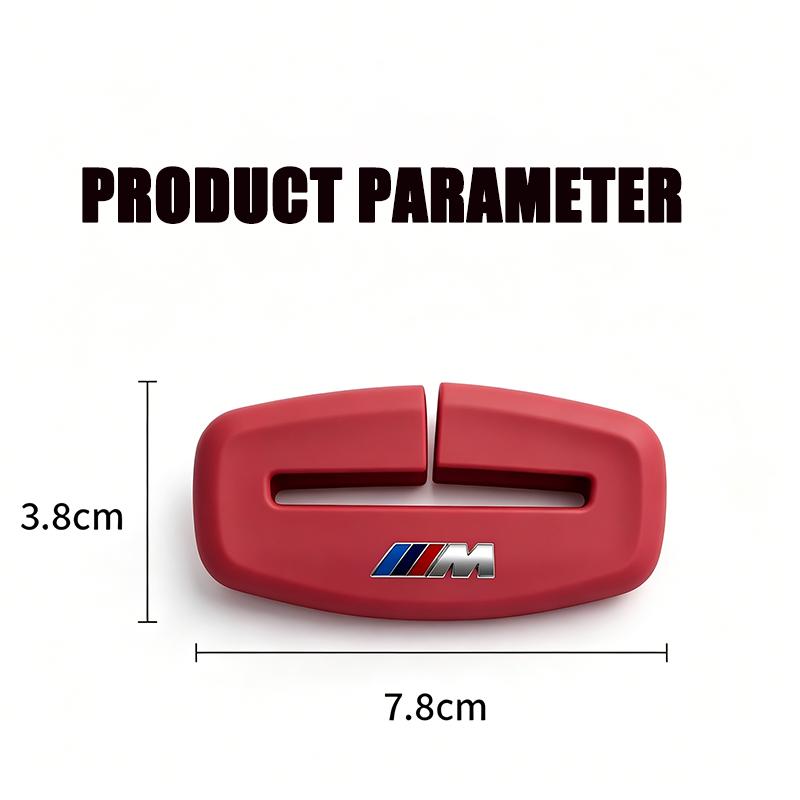 BBIH8 Car Seat Belt Buckle Protector Cover Soft Silicone Anti-Collision Case For BMW G80 G07 G42 G14 G15 G16 F82 M2 M3 M4 M5 Sticker