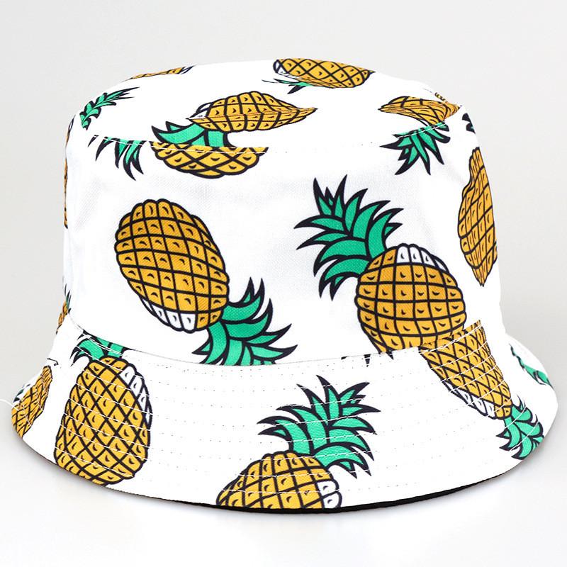 Pineapple Fisherman Hat For Summer Beach Sun Protection Breathable Neck Guard For Men Women