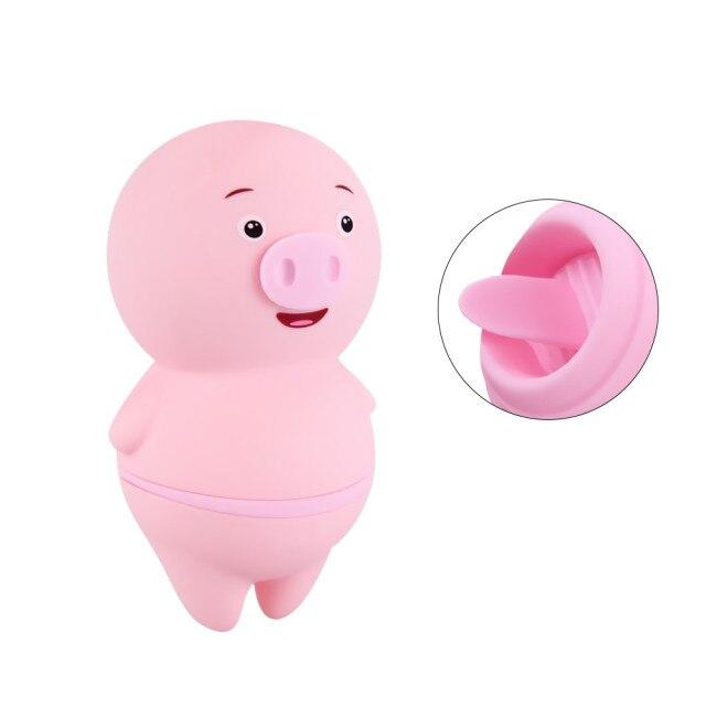 6-trinns vibrator brystvorte klitstimulator myk tunge moro gris voksen leketøy slikker katt kvinnelig onaner sexleketøy kvinne